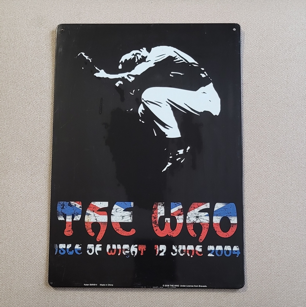 THE WHO Metal Concert Poster, 11.5"×8.25"